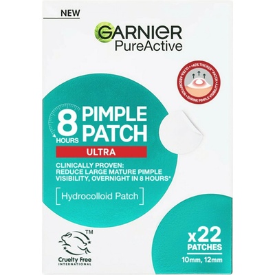 Garnier Hydrokoloidné náplasti 8h Pimple Patch Ultra 22 ks
