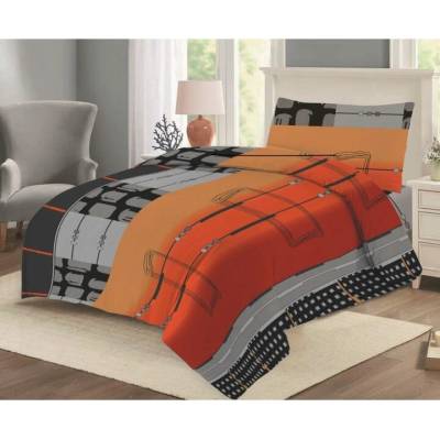 Sconto obliečky OTTO čierna/oranžová 70x90 140x200