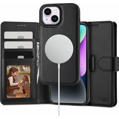 AppleMix TECH PROTECT Apple iPhone 15 + kryt kompatibilný s MagSafe - syntetická koža - čierne