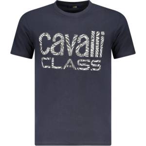 Cavalli class Тениска с къс ръкав за мъже cavalli class, Размер xl, Цвят Синьо (txt61djd060_bl04502)