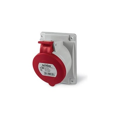 SCAME Промишлен контакт 3P+N+Е 32A 380V IP54 серия Optima панелен монтаж 84х106мм - 413.3267 (413.3267)