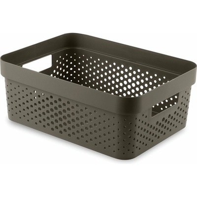Curver Infinity 11 l Úložný box 36 x 27 x 14 cm, recyklovaný plast, hnědý 04750-C74