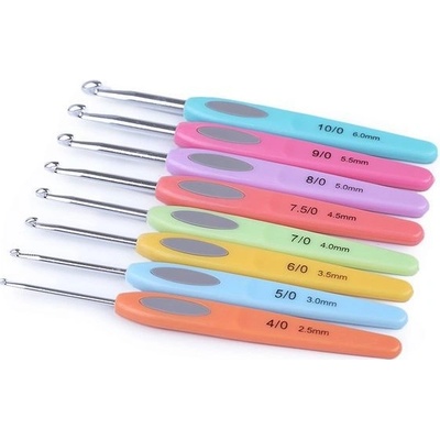 Háčky 2,5 - 6,0 mm na háčkování sada (8ks)