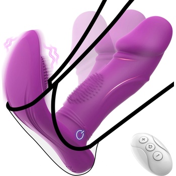 SuperLove Wiggling Wearable Dual Stimulation G-Spot Vibrator Purple