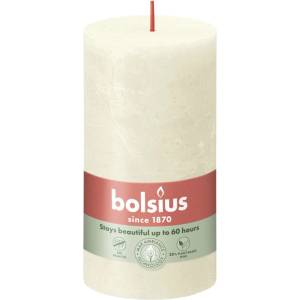 Bolsius Bolsius Polska Sprzedaż sp. z o. o. Цилиндрична свещ Bolsius Rustic Shine Soft Pearl крем 68x130 мм