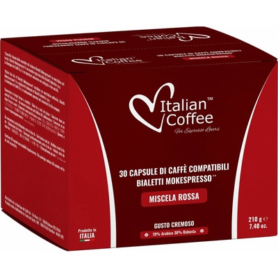 Italian coffee miscela rossa kapsule 30 ks