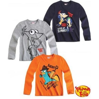 Set 3ks triko s dlouhým rukávem Disney Phineas a Ferb G4