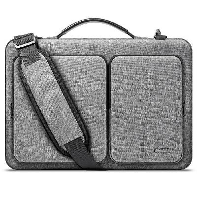 Удароустойчива чанта за лаптоп 13-14 инча с 4 джоба отTech-Protect Defender Bag - Crayon Grey (5906302372874)