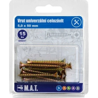 vrut un.celozávit 5,0x 50mm ZZ (15ks)
