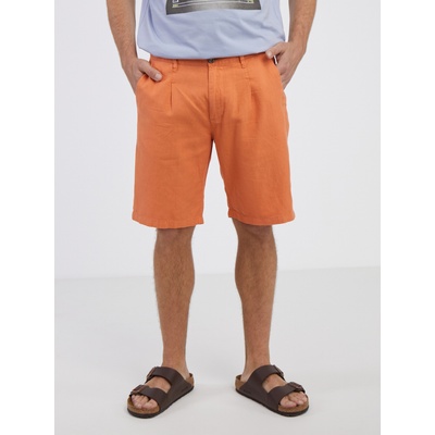 Мъжки оранжеви къси панталони от ленена смес Pepe Jeans Pepe Jeans | Oranzhev | МЪЖЕ | 34/32