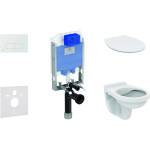 Ideal Standard ProSys - Комплект за монтаж пред стена, тоалетна Alpha със седалка, бутон Oleas M2, SoftClose, матов хром ProSys80M SP110 (ProSys80M SP110)