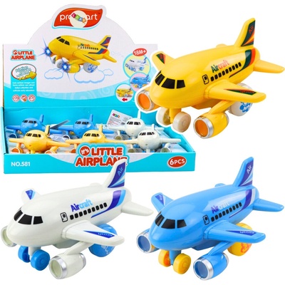 Lean Toys Letadlo S Pohon Světlo Zní 3 Barvy K dispozici