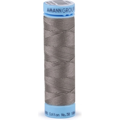 Bavlněné nitě 100 m etiketní č. 50 Triana Amann Barva: 1358 Steel Gray