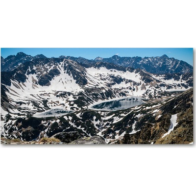 Foto obraz sklenený horizontálny Jazero v Tatrách 100x50 cm