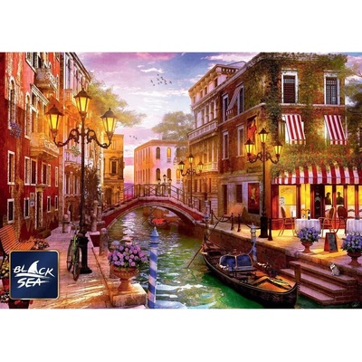 Black Sea Пъзел Black Sea Вечерна разходка с гондола, Доминик Дейвисън, 1000 части