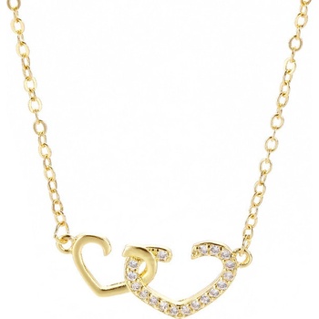 DELIS Сребърно колие 925, jw556, модел сърца, златно покритие (jw556)