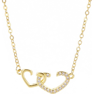 DELIS Сребърно колие 925, jw556, модел сърца, златно покритие (jw556)