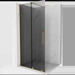 Mexen Velar плъзгаща се душ-преграда Walk-in 120 x 200 см, графит 8 мм, златна - 871-120-000-43-50 (871-120-000-43-50)