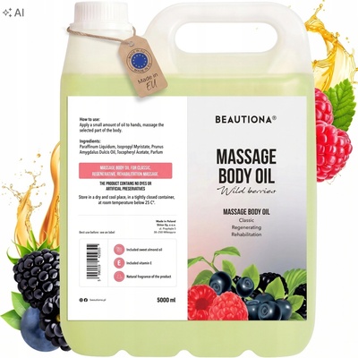 Beautiona 5 l masážní olej mandlový