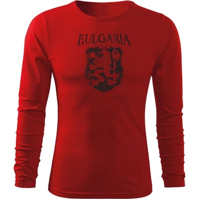 DRAGOWA fit-t Тениска с дълъг ръкав Герб, червена (37426)