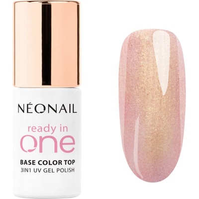 NEONAIL Ready In One 3in1 UV Gel Polish гел лак за нокти с диамантен прах цвят 01 One Rose Glow 7.2ml