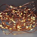 Solight vianočná reťaz medená 100x mini LED 10m 3 x AA teplé svetlo