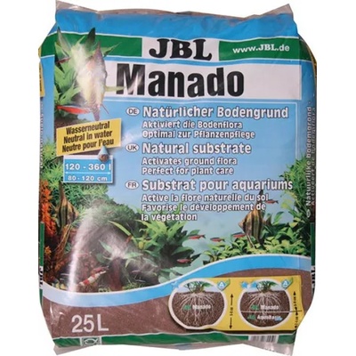 JBL manado - Натурален субстрат за филтрация на водата и подхранване растежа на растенията в аквариума 25 л