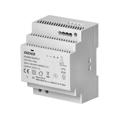 Napájení na lištu DIN 12VDC, 7A, 84W, šířka 4 moduly