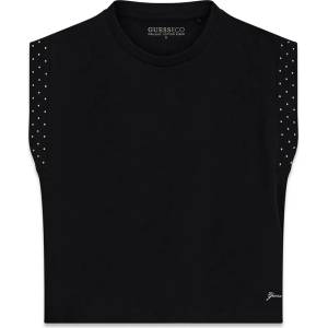 GUESS Тениска в черен цвят с кристали за момиче Guess