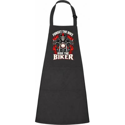 Dobrý Triko Zástěra s potiskem Biker Antracitová