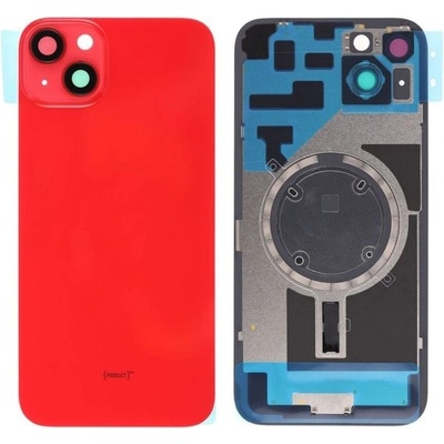 Sklo zadního krytu osazené s magnetem pro Apple iPhone 14 Plus RED