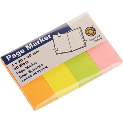 Office Point Лепящи индекси Office Point 50х20 mm 4x50 л. пас (1302029-45-5562004-62)