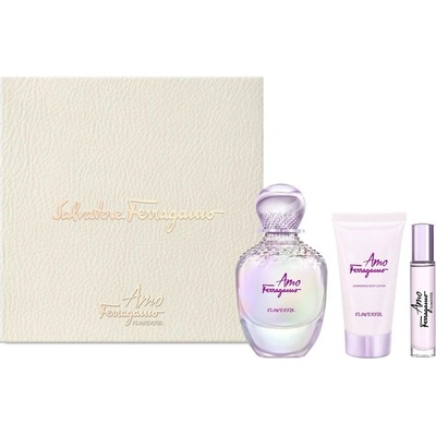 Salvatore Ferragamo Amo Flowerful EDT 100 ml + EDT 10 ml + telové mlieko 50 ml