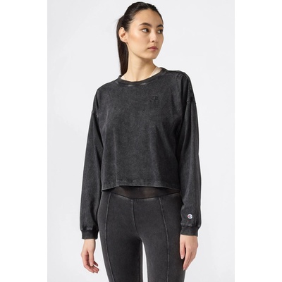 Champion Dámske tričko CHAMPION® Women's Washed Long Sleeve T Shirt Icons 118165 KK001 Čierna