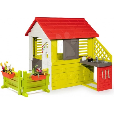 Smoby Domček Pretty Natures kuchynkou záhradkou a elektronickým zvončekom