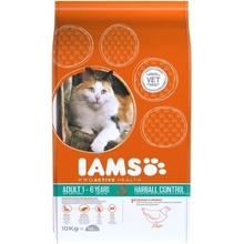 IAMS Cat Adult All Breeds Hairball Control Chicken 10 kg