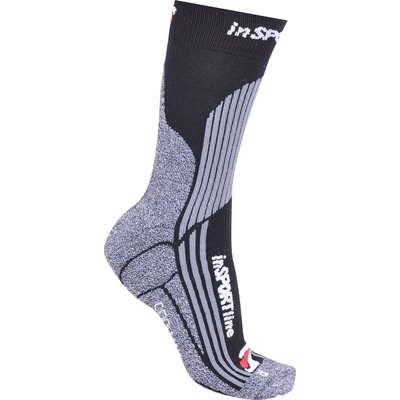 Multifunkčné ponožky inSPORTline COOLMAX & ionty striebra čierna