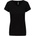Kariban v-neck k3015 / Дамска еластична тениска с къс ръкав - черна s (20301500201)