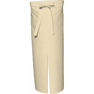 Link Kitchen Wear Barová a bistro zástěra s rozparkem z keprové tkaniny Přírodní 100 x 100 cm X962