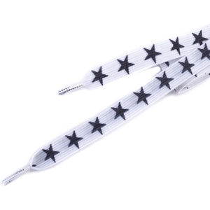 Tobby stars / Детски плоски еластични връзки за обувки - бели 95 см (040629)