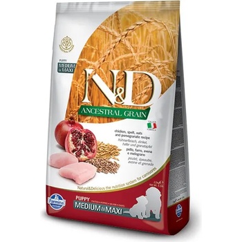 N&D Ancestral Grain Puppy Medium & Maxi chicken & pomegranate 12 kg