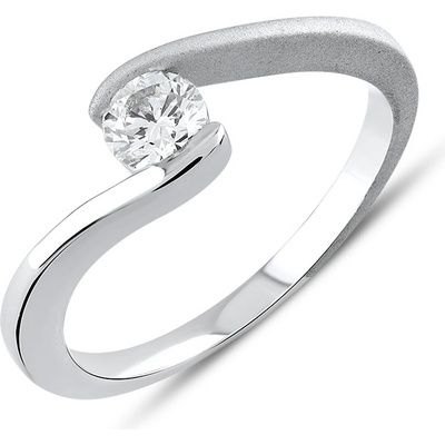 Lillian Vassago IGI Diamantový zásnubní prsten z bílého zlata LLV59 DR075W