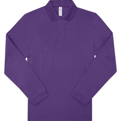 B&C polokošile B&C My Polo 180 LSL piqué dlouhý rukáv COT-01U425zl401 Lilac meta
