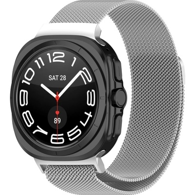 PROTEMIO 82398 MILANESE Kovový remienok pre Samsung Galaxy Watch Ultra / Watch Ultra 2025 strieborný