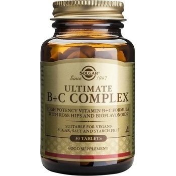 Solgar Хранителна добавка Витамин Б комплекс + витамин Ц , Solgar Ultimate B+C Complex 30 tabs