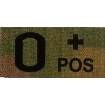 Clawgear Nášivka Clawgear krevní skupina 0-Pos IR Patch, Multicam