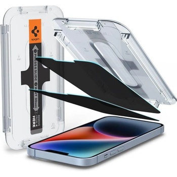 Spigen Затъмняващ Протектор за iPhone 17e/ 16e, Spigen Privacy Glass tR EZ Fit 2бр. , Черен (AGL03388)