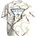 GUESS Къса тениска за момиче в бяло със златисти детайли Guess