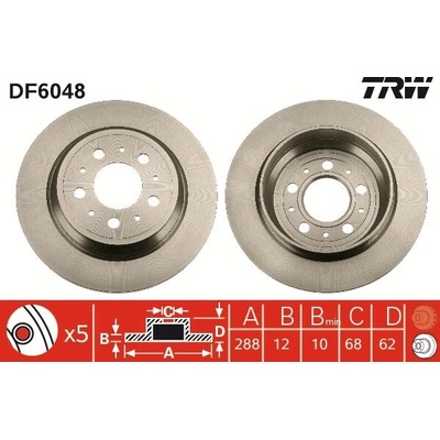 Brzdový kotúč TRW DF6048