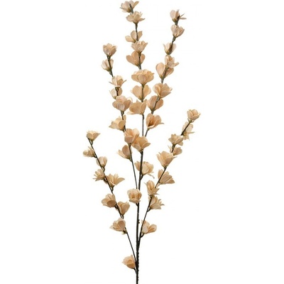 Dekorace umělá větvička s béžovými květy - 6*6*102 cm - Clayre & Eef